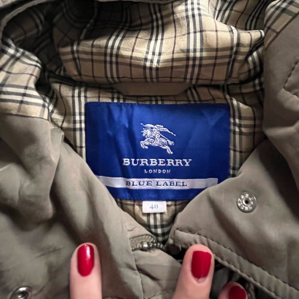 Burberry hooded duffle/toggle coat